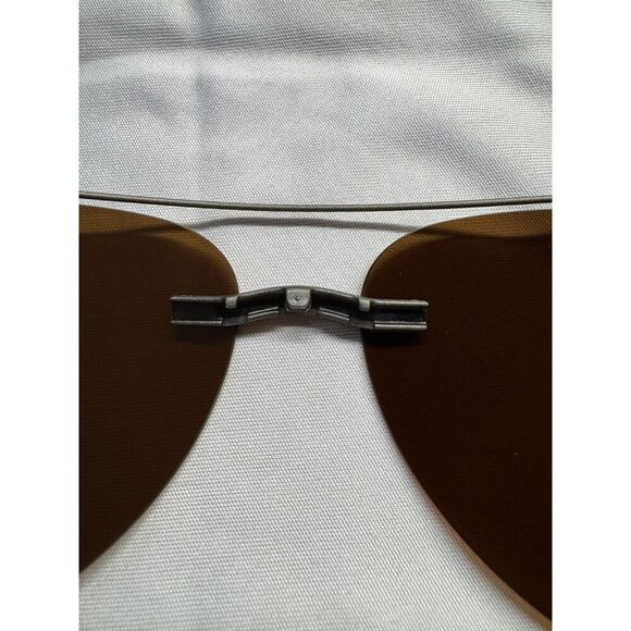 SILHOUETTE brown clip on lenses polarized Aviator titanium - Picture 8 of 8